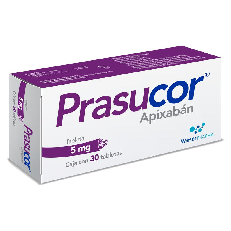 Prasucor 5 Mg Con 30 Tabletas 7501300450654 2