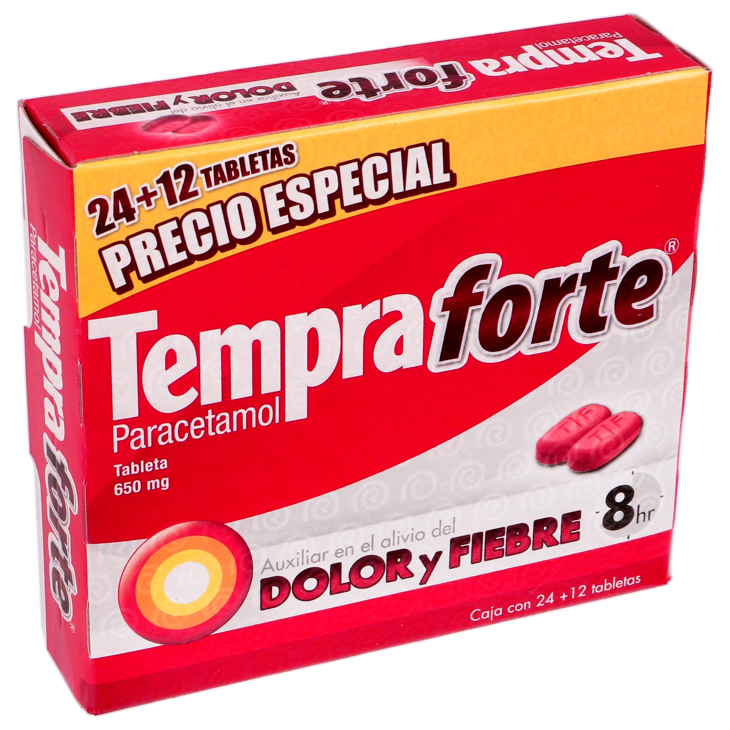Tempra Forte 650 Mg Tabletas 24+12-2