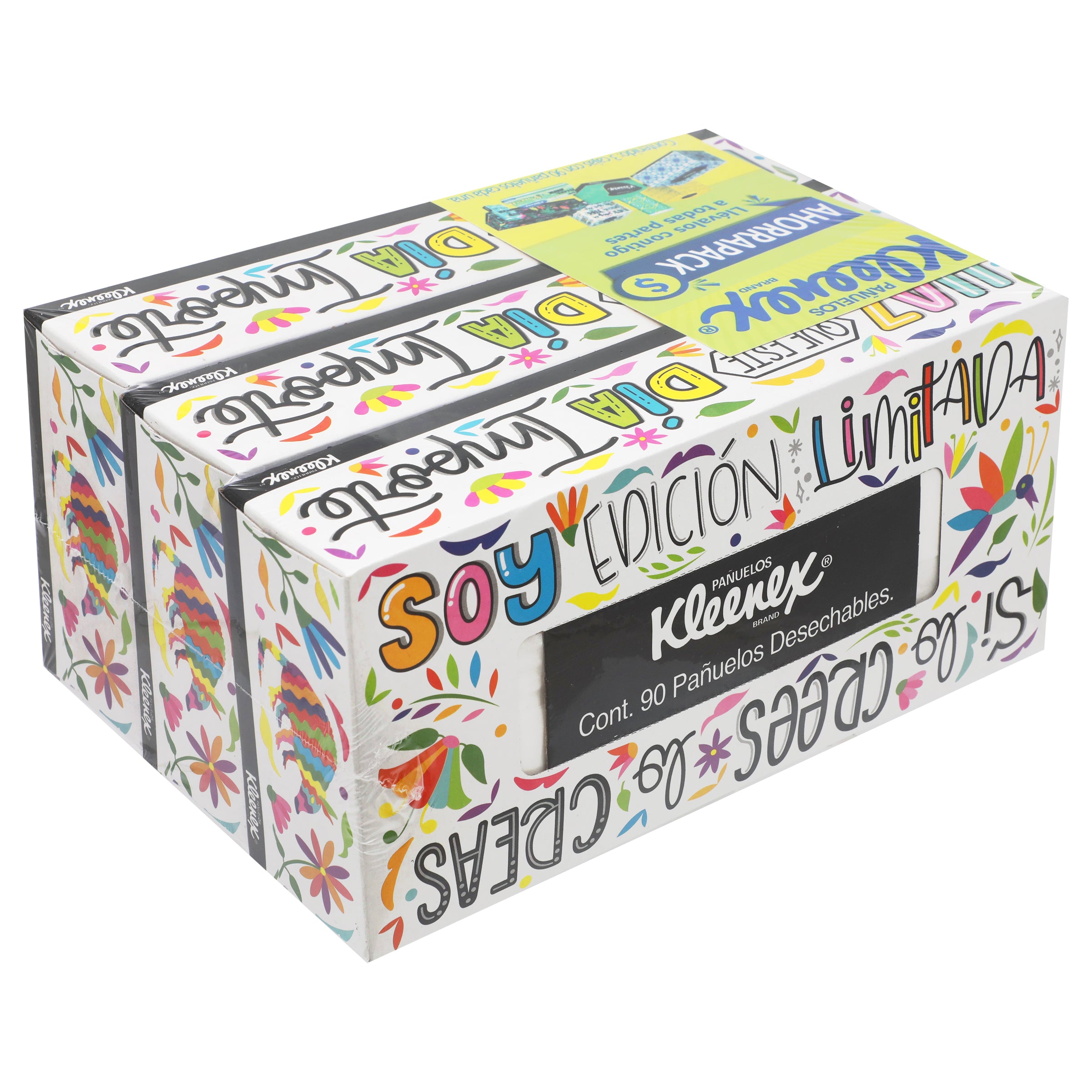 Pañuelo Kleenex Ahorrapack Con 3 Cajas Con 90 Piezas-2