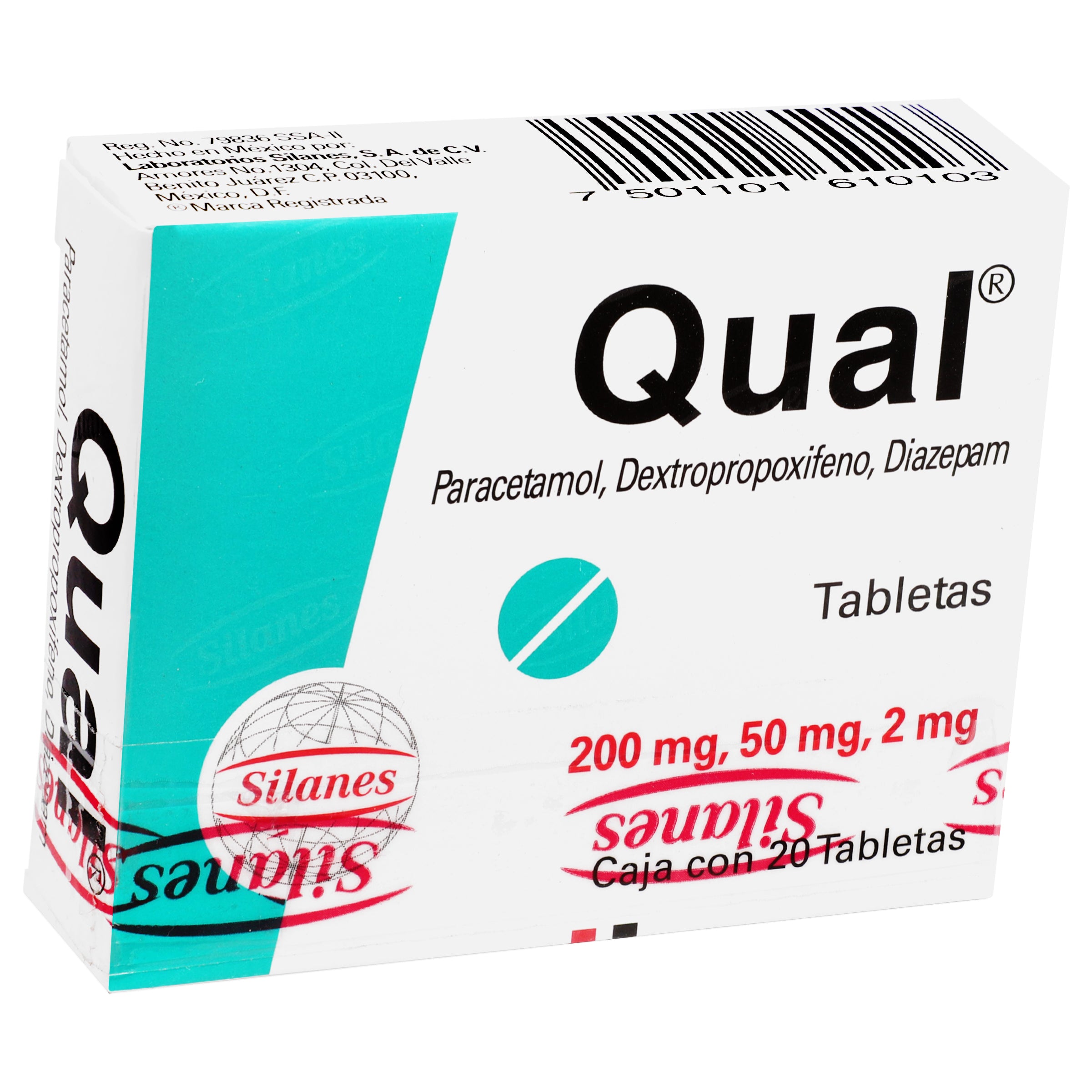 Qual 200/50/2Mg Con 20 Tabletas