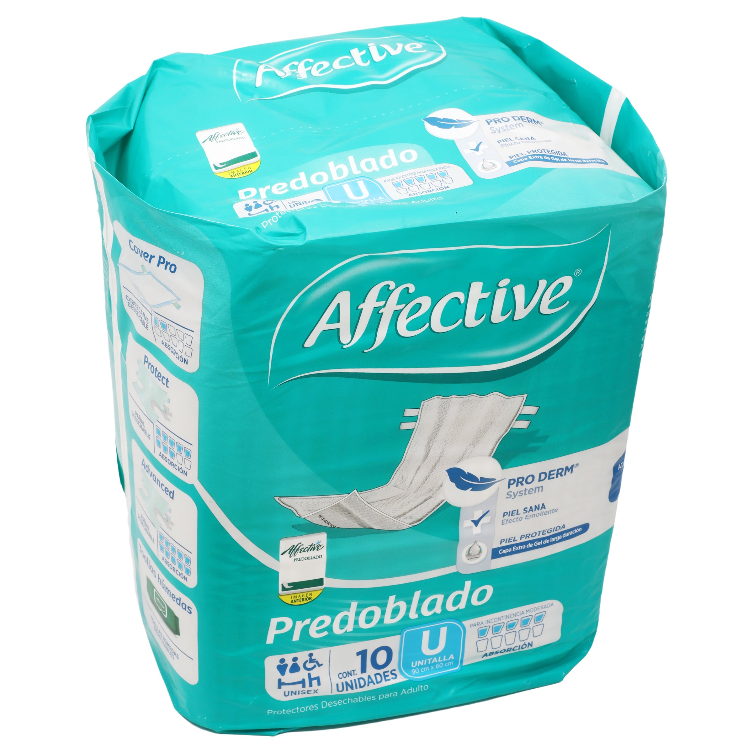 Pañal Affective Predoblado Adulto Unisex Con 10 Piezas-2
