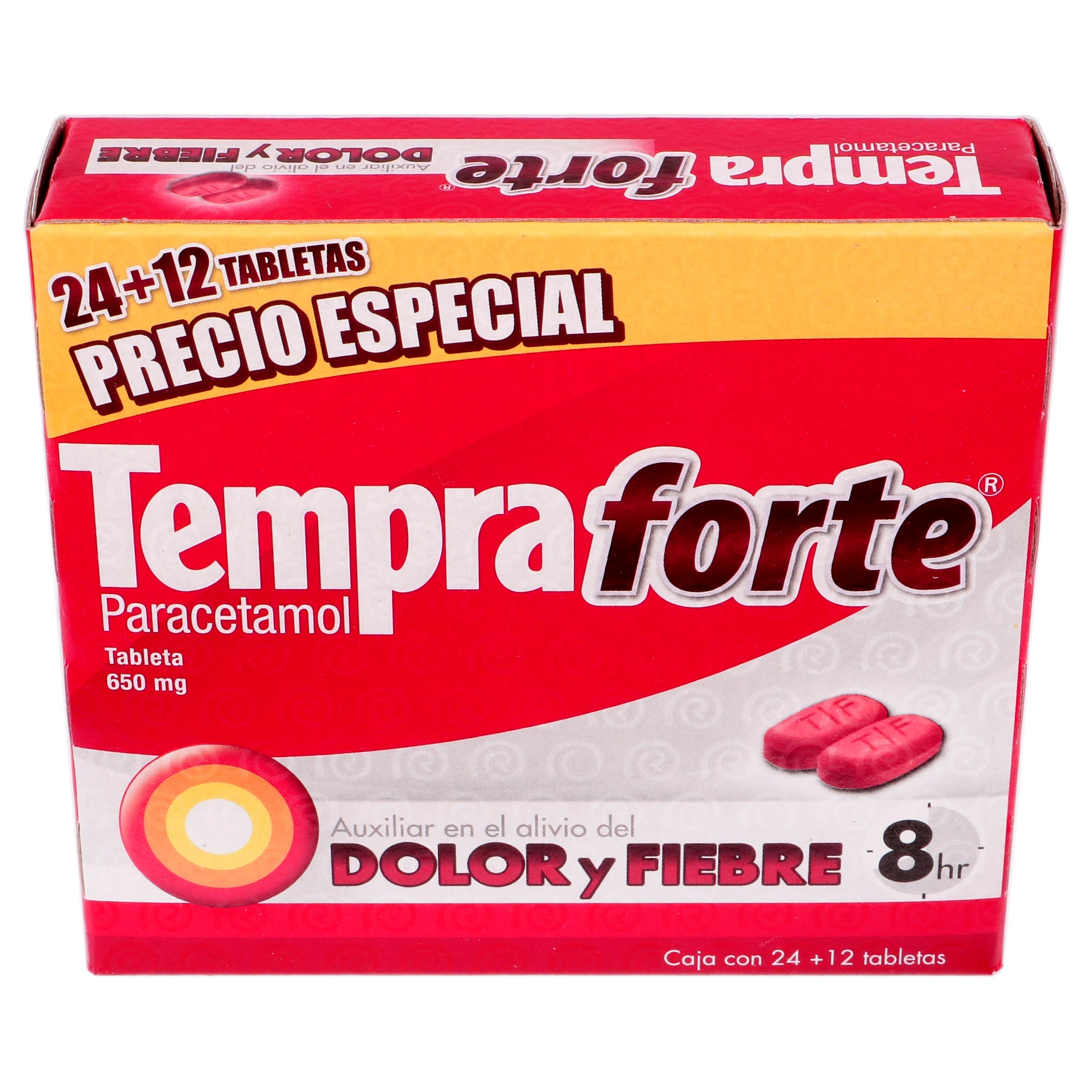 Tempra Forte 650 Mg Tabletas 24+12-3