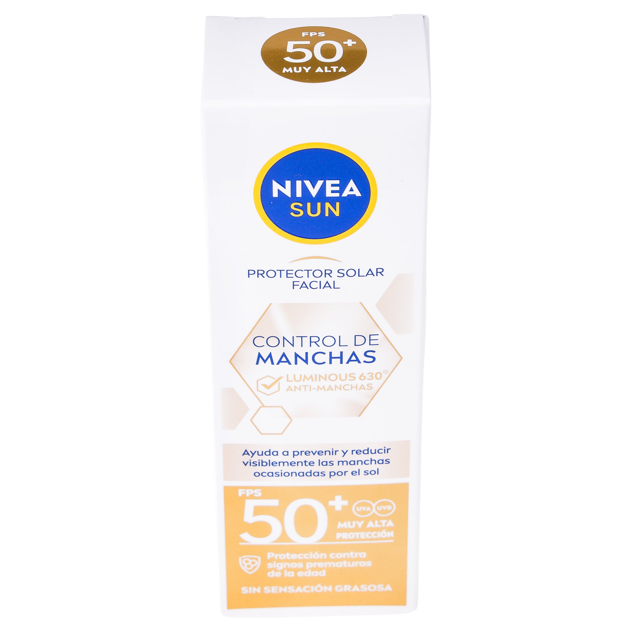 Bloqueador Nivea Sun Control De Manchas Luminous 630 Fps 50 40 Ml