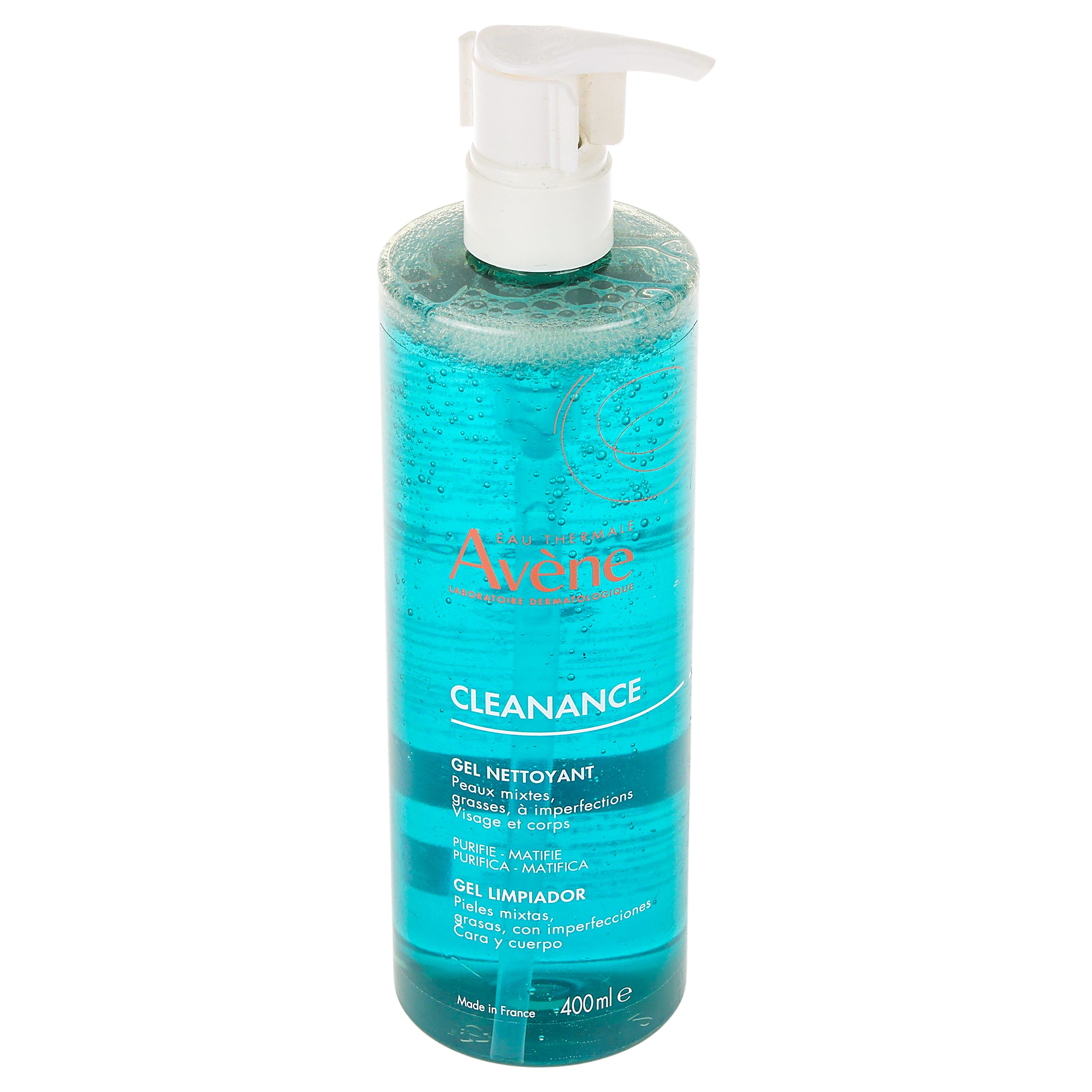 Avene Gel Limpiador Para Piel Grasa O Con Acne 400 Ml