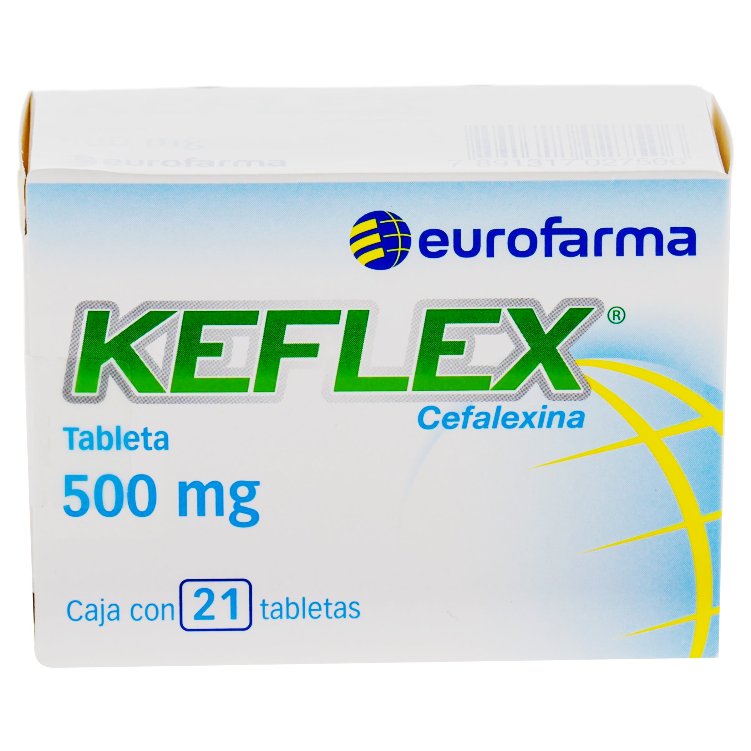Keflex 500 Mg Con 21 Tabletas