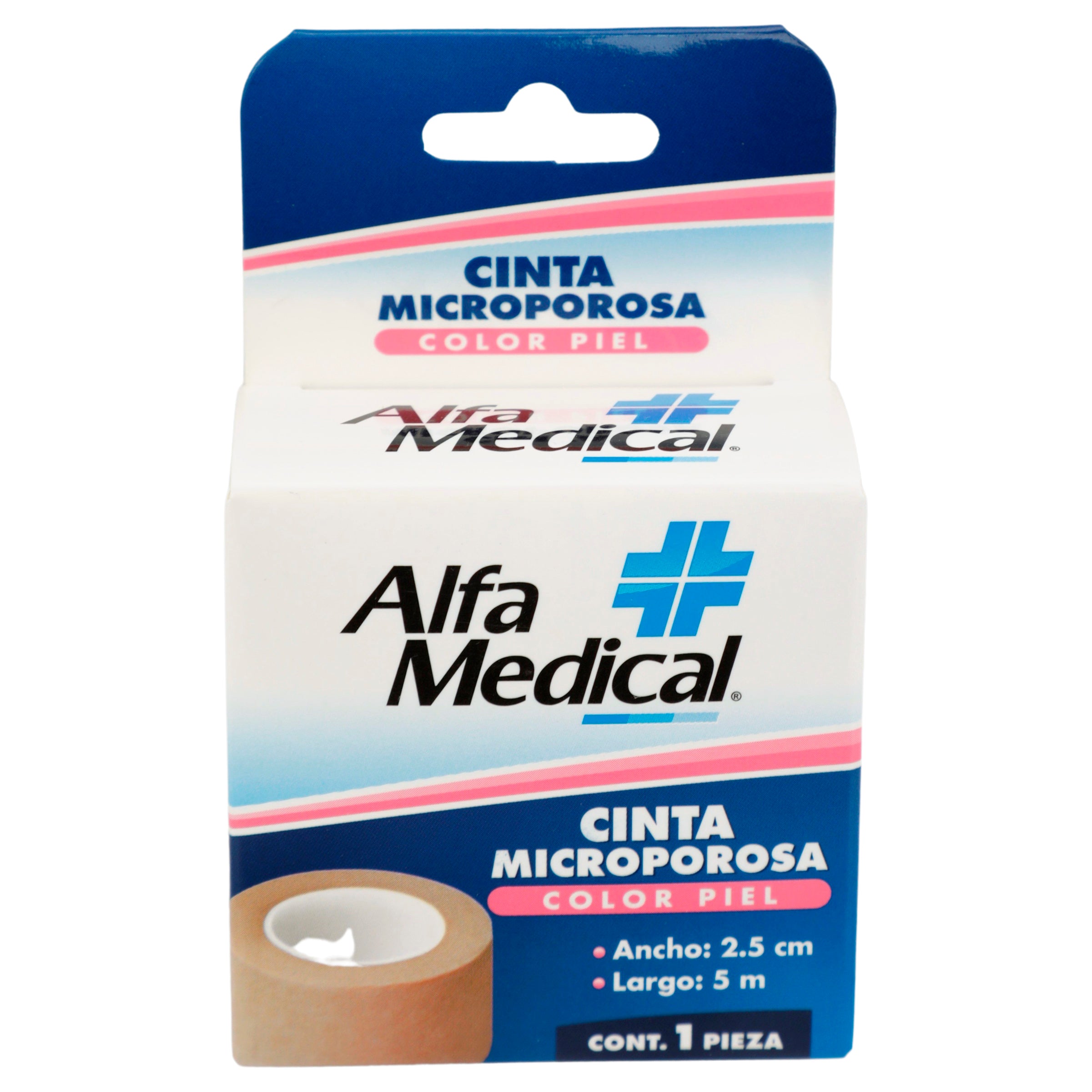 Cinta Microporosa Mediana Color Piel 2.5 Cm Largo 5 Metros-3