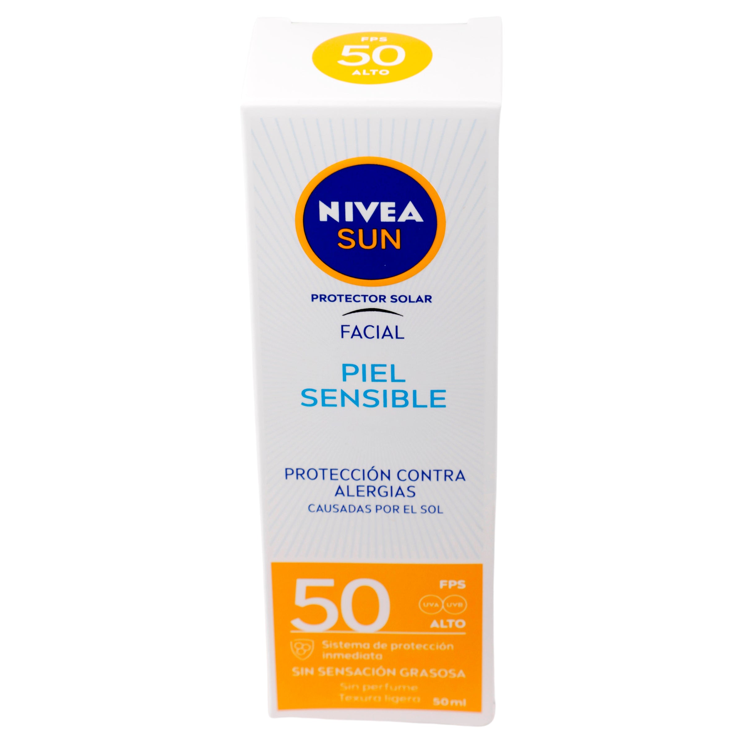 Bloqueador Nivea Sun Facial Fps 50 Piel Sensible 50 Ml