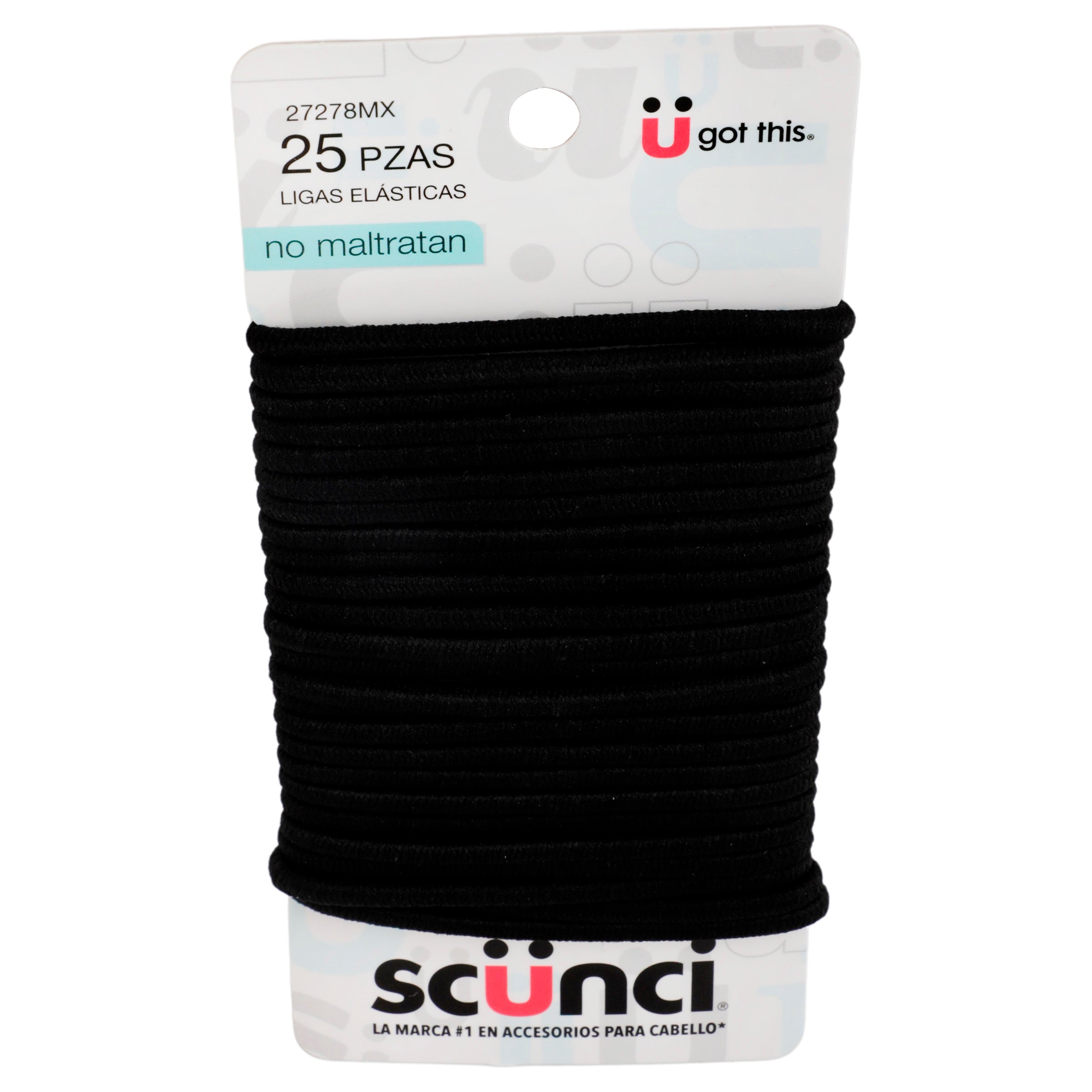 Ligas Para Cabello Negro Con 10 Piezas-3