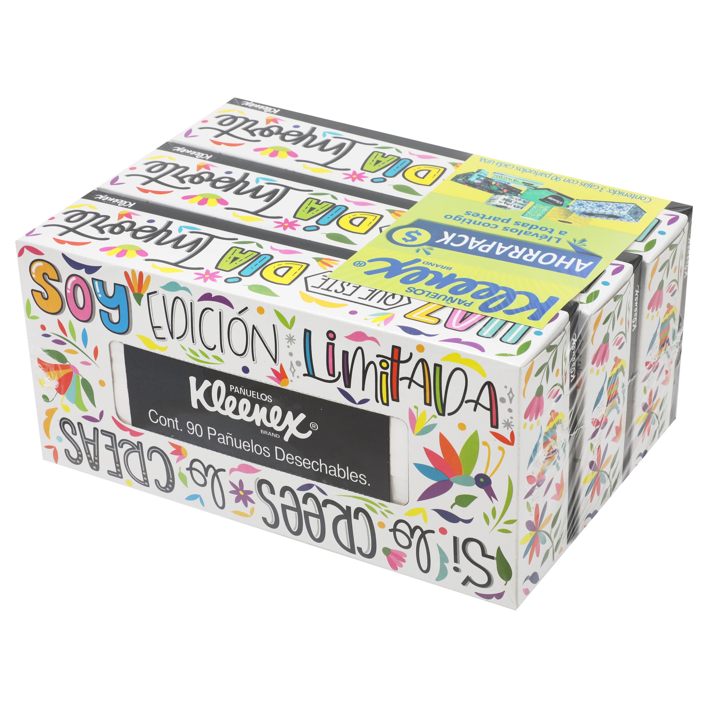 Pañuelo Kleenex Ahorrapack Con 3 Cajas Con 90 Piezas-3