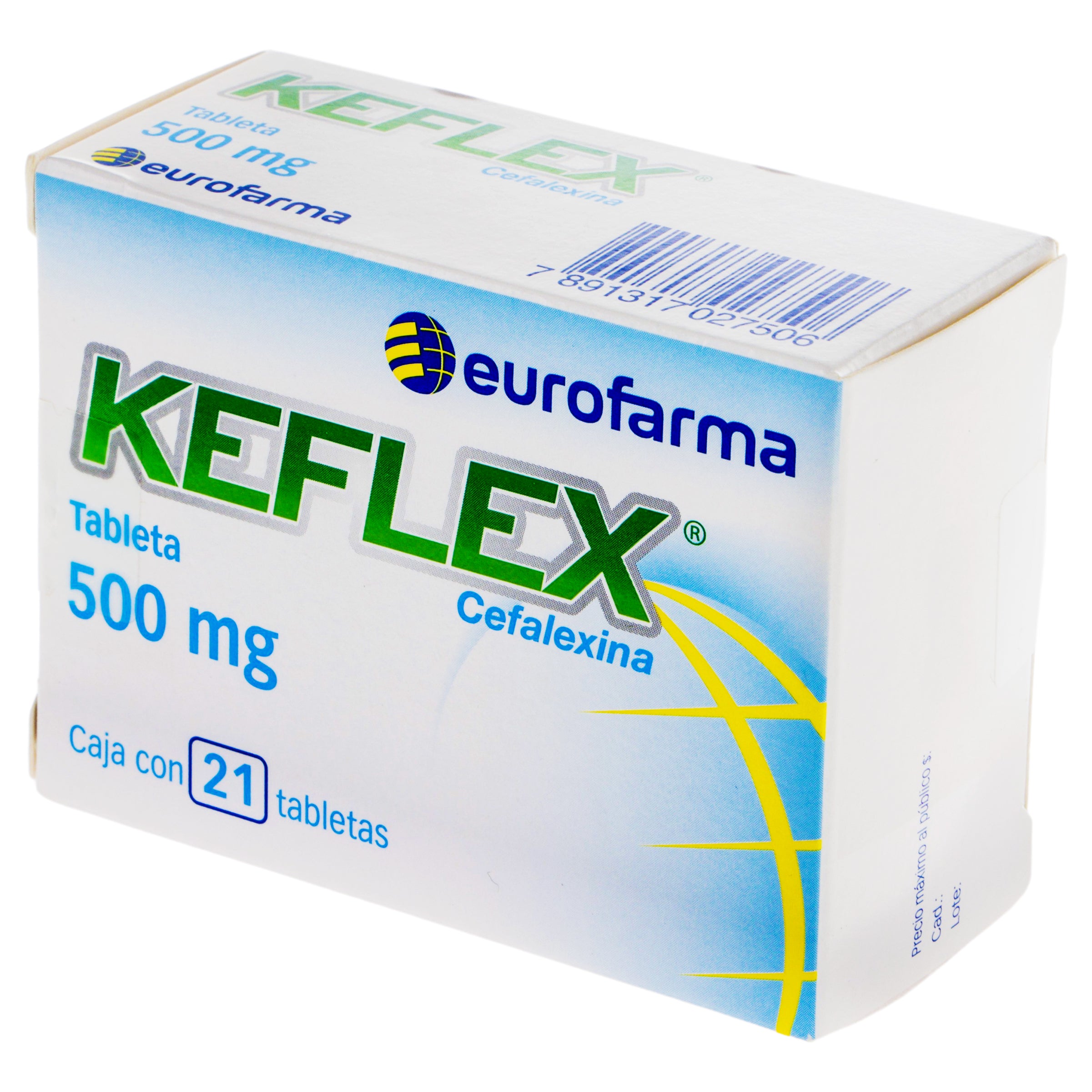 Keflex 500 Mg Con 21 Tabletas