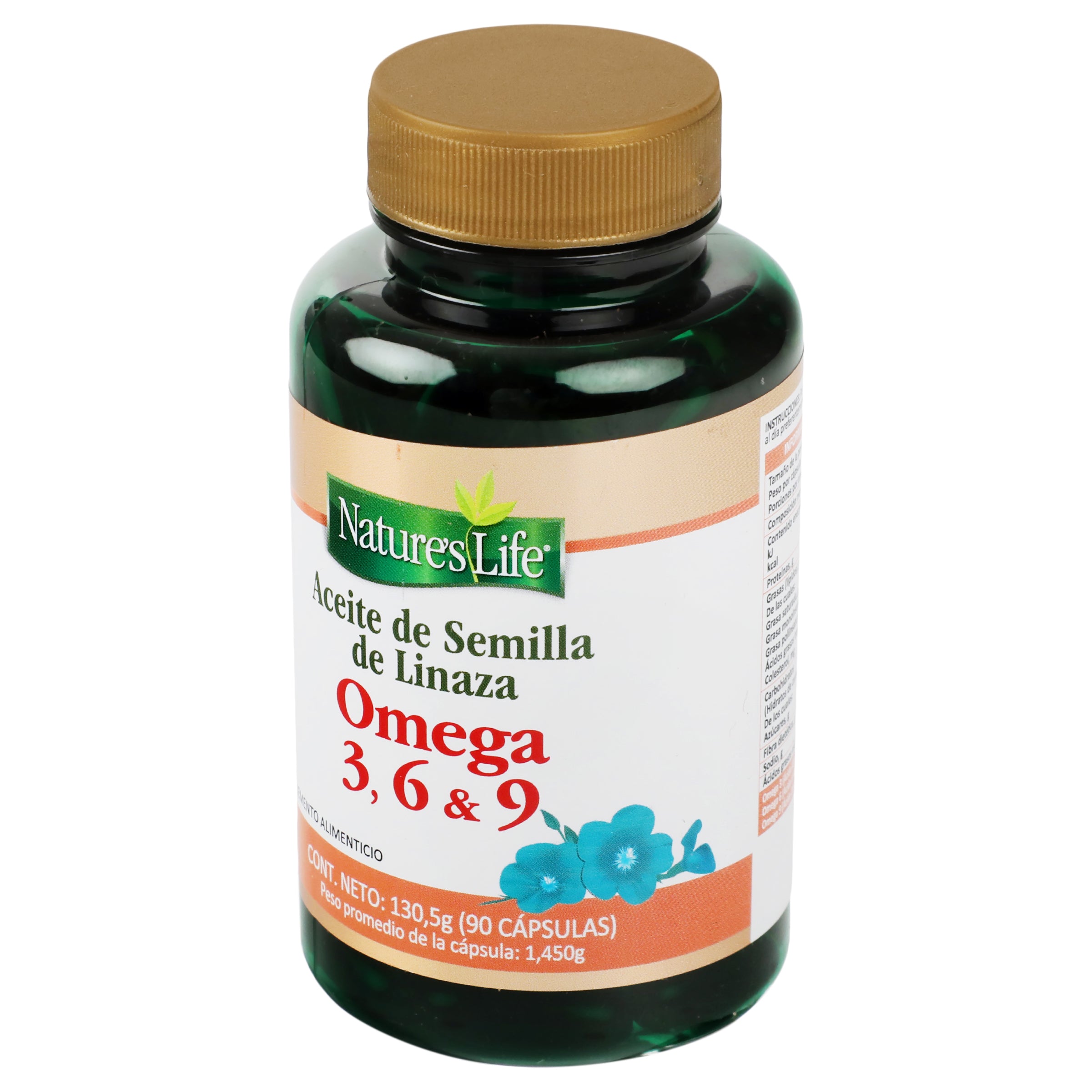 Semilla Linaza Omega 3 6 9 90 Caps-3
