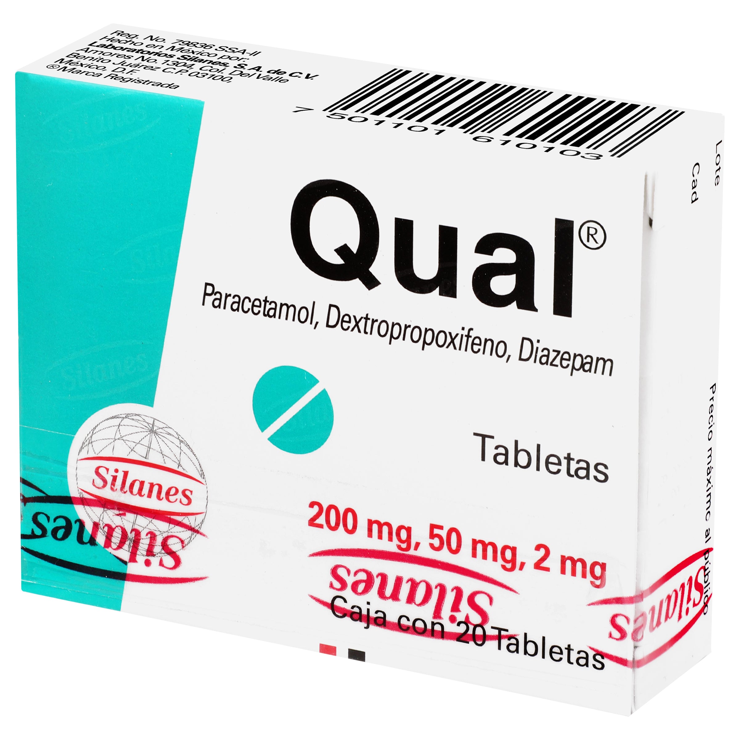 Qual 200/50/2Mg Con 20 Tabletas