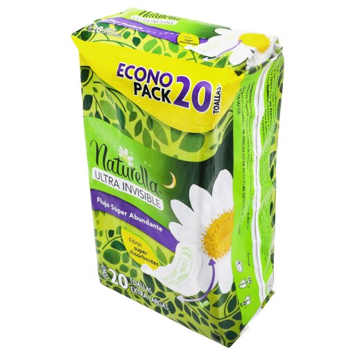 Toallas Sanitarias Naturella Ultra Invisible Flu-Ac Con 20 Piezas-3