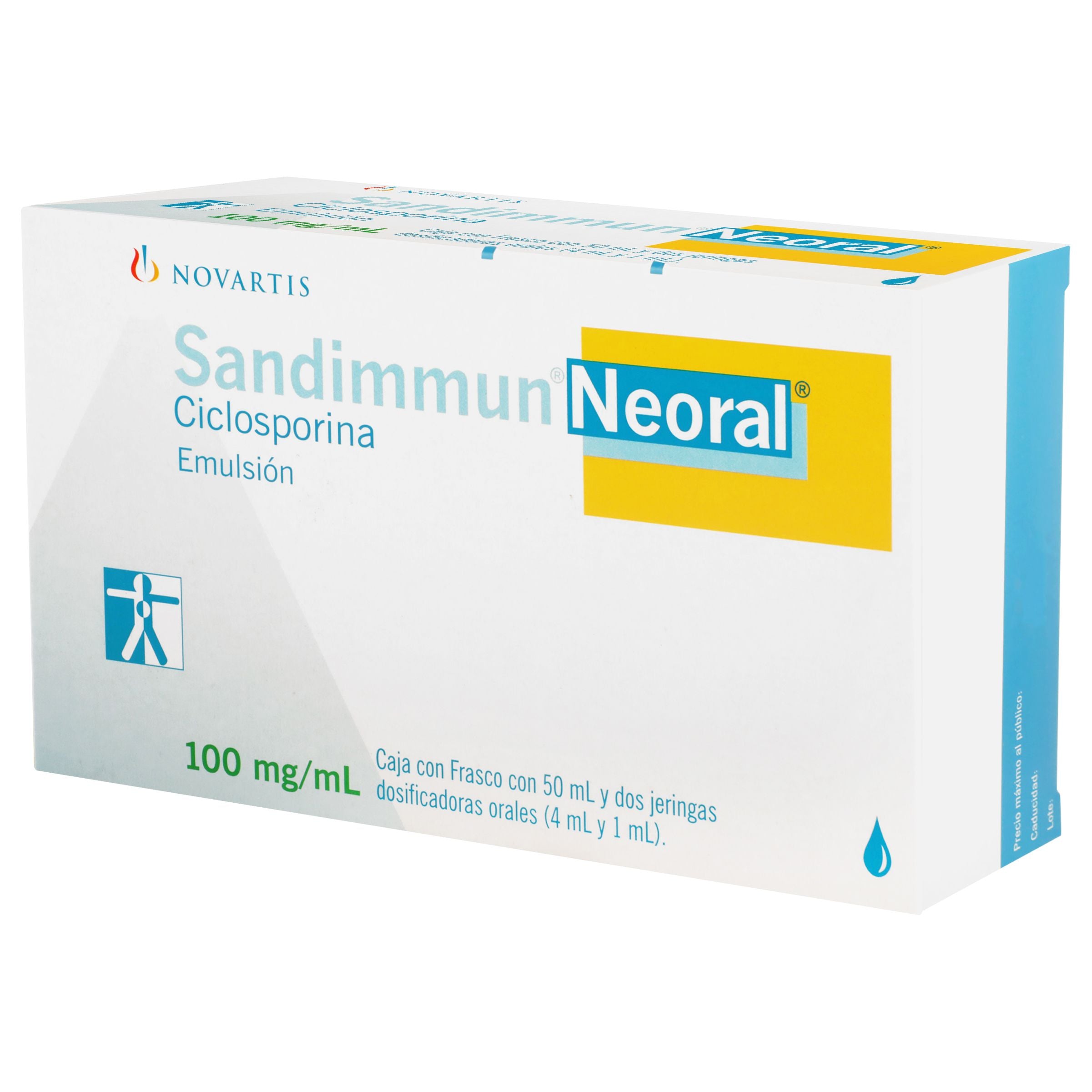 Sandimmun Neoral 100 Mg/50 Ml Con 2 Jeringas Dosificadoras Orales