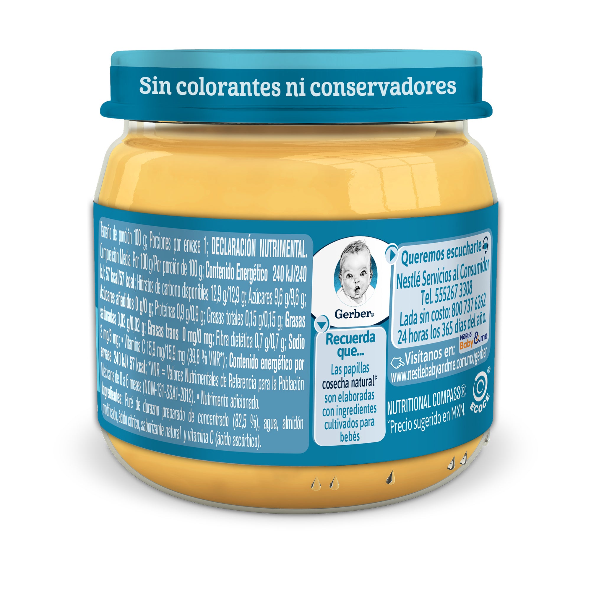 Gerber Segunda Etapa Pure Duraznos 100 G-5