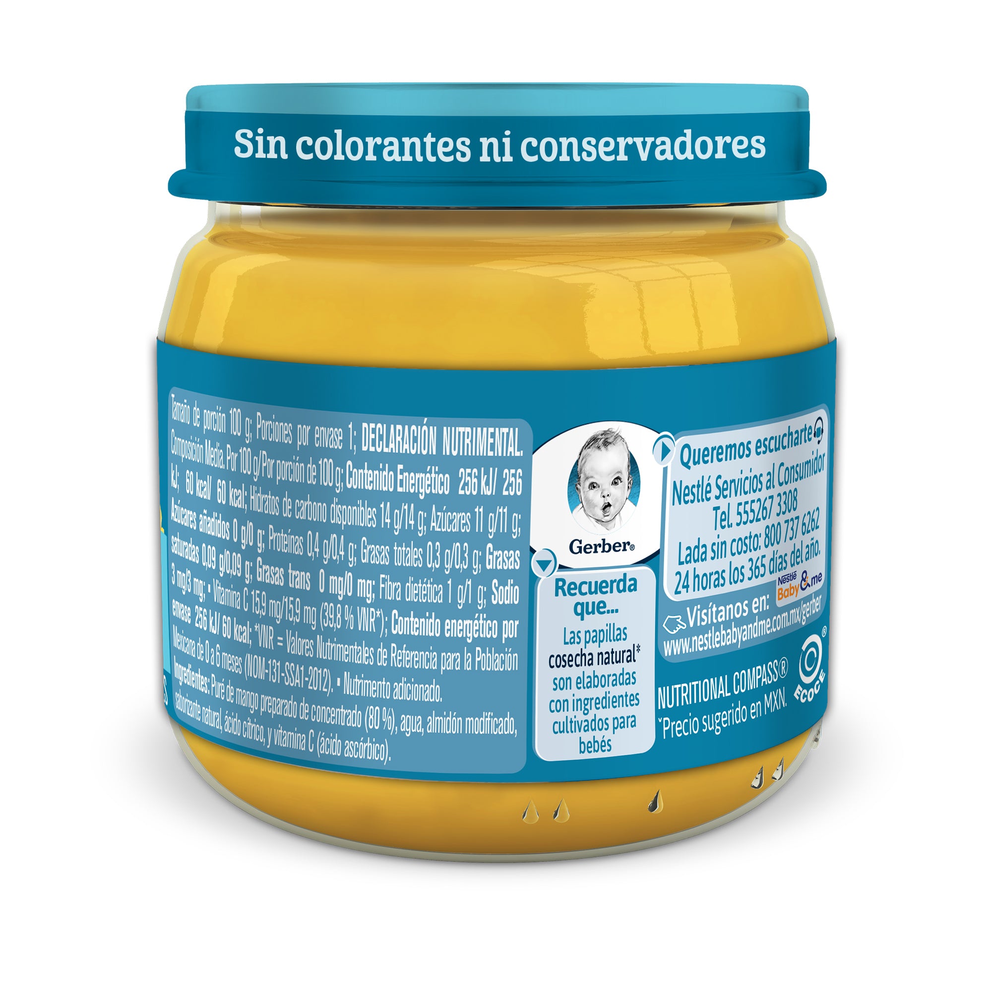 Gerber Segunada Etapa Pure Mango 100 G-5