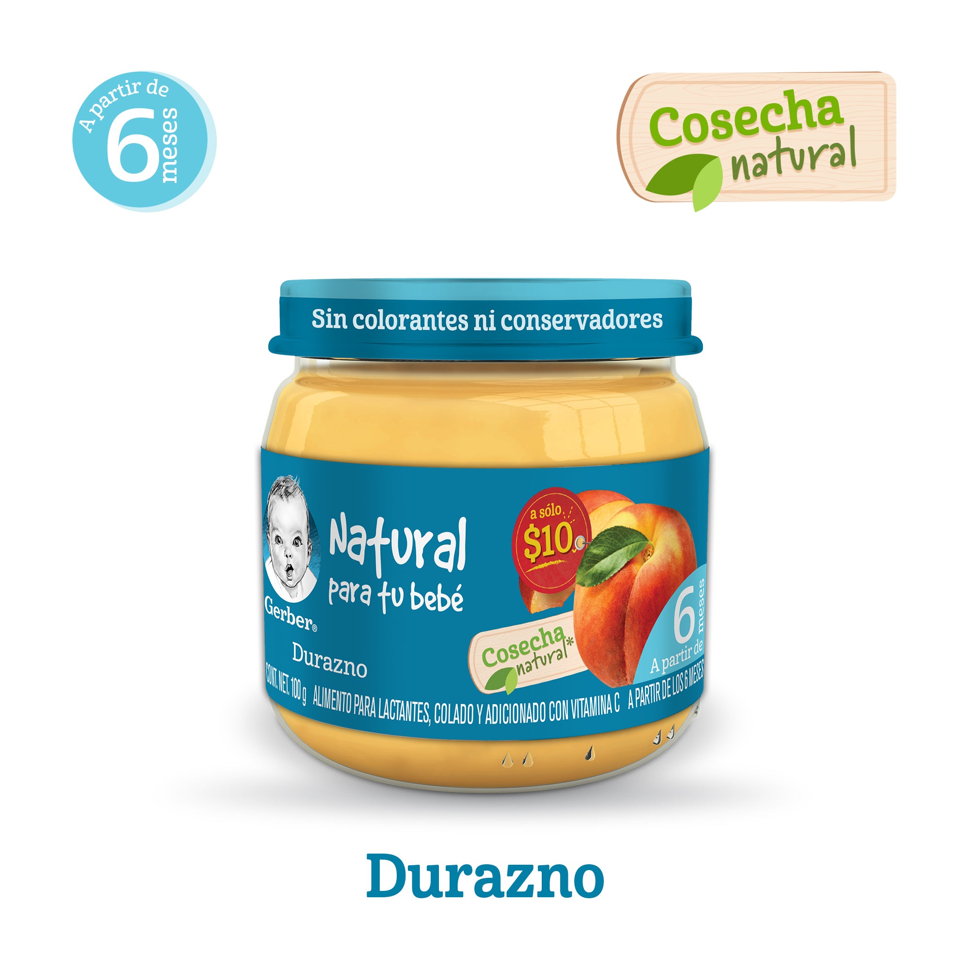 Gerber Segunda Etapa Pure Duraznos 100 G-7