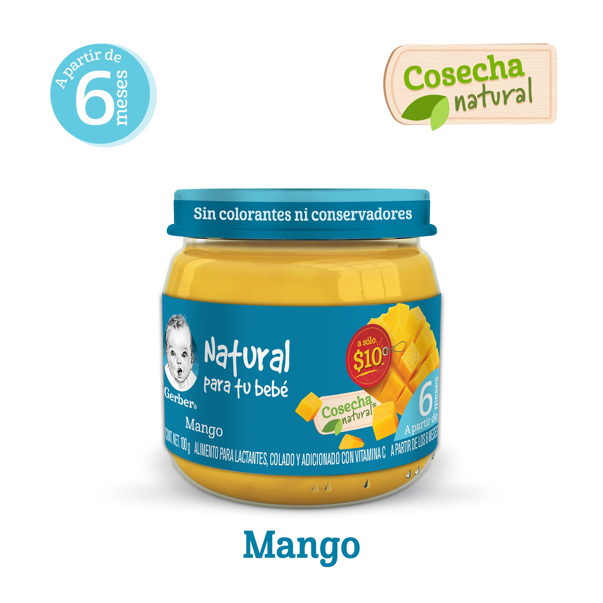 Gerber Segunada Etapa Pure Mango 100 G-7