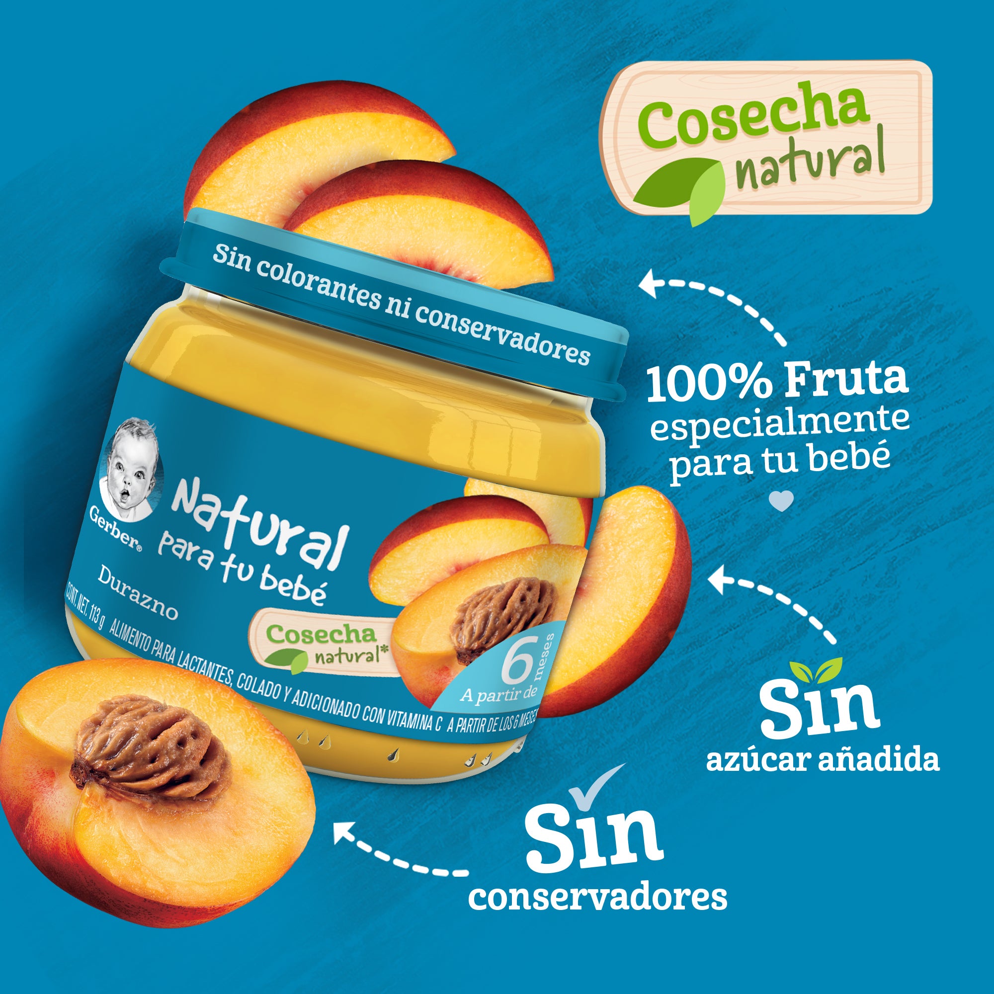 Gerber Segunda Etapa Pure Duraznos 100 G-8