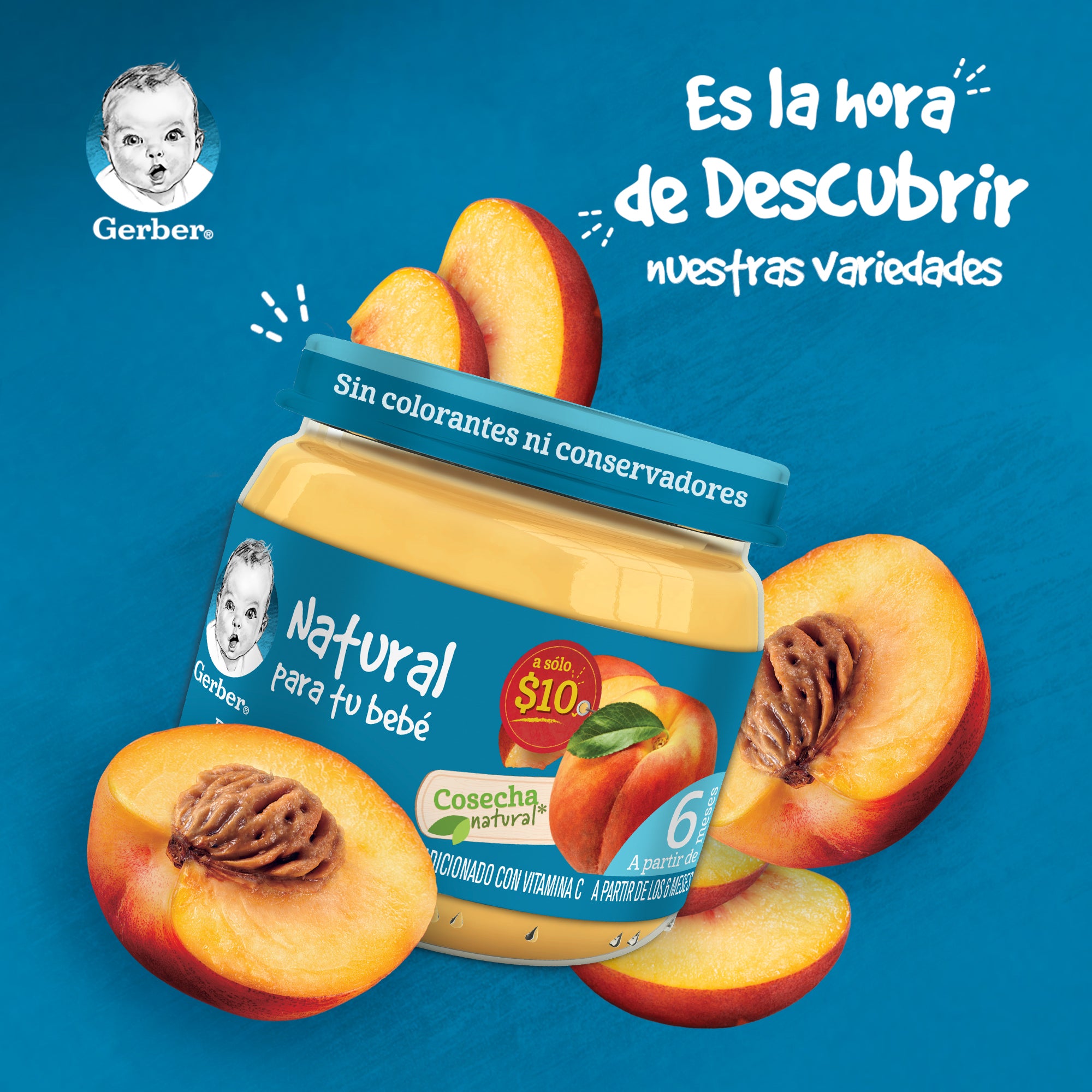 Gerber Segunda Etapa Pure Duraznos 100 G-10