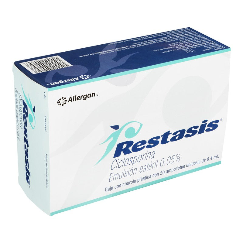 Restasis 0.05 Emulsion Esteril Con 30 Ampolletas 0.04 Ml 7501201400697 2