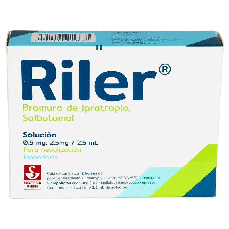 Riler 2.5 Mg 2.5 Ml Solucion Para Nebulizar Con 5 Ampolletas 7501300420671 3