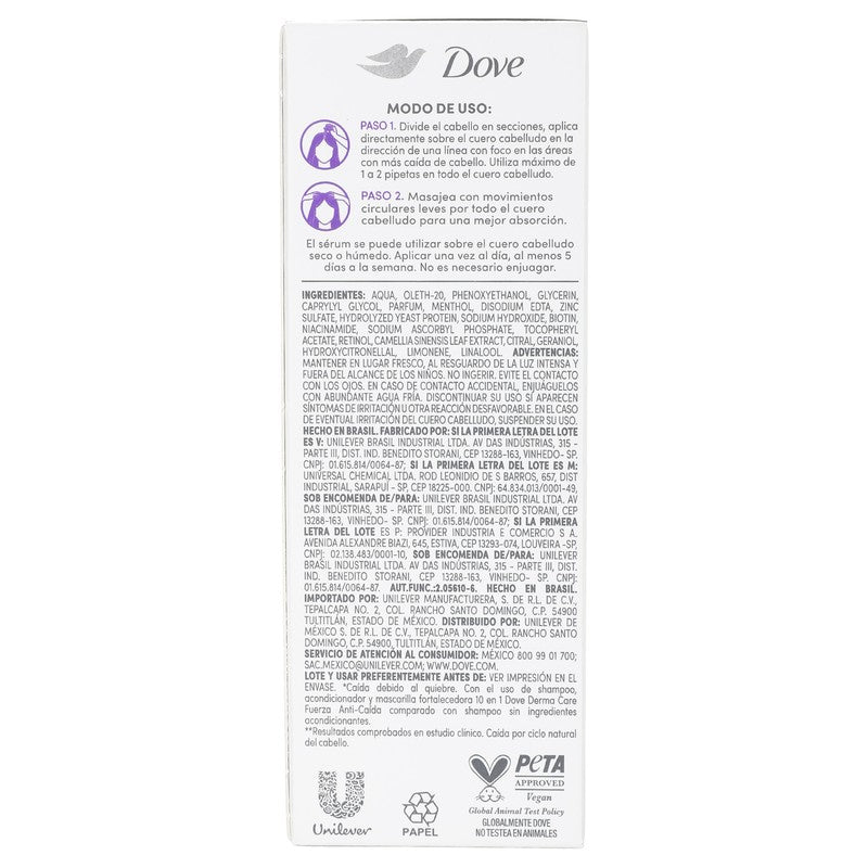 Serum Capilar Dove Derma Care Anticaida 50 Ml