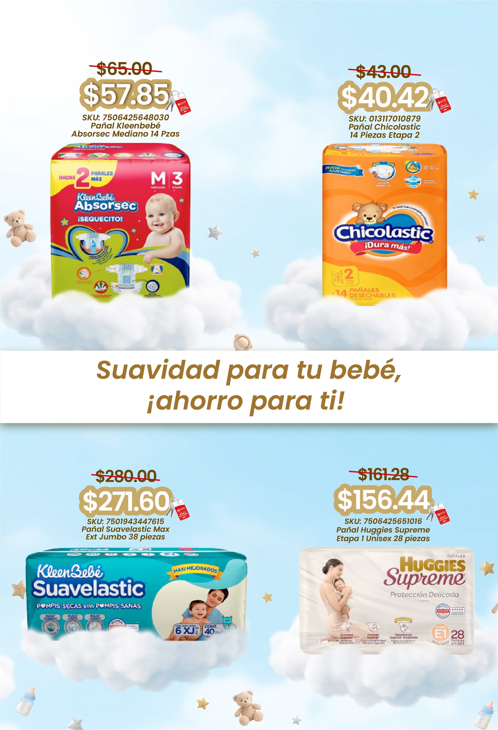 suavidad para tu bebé ahorro para ti