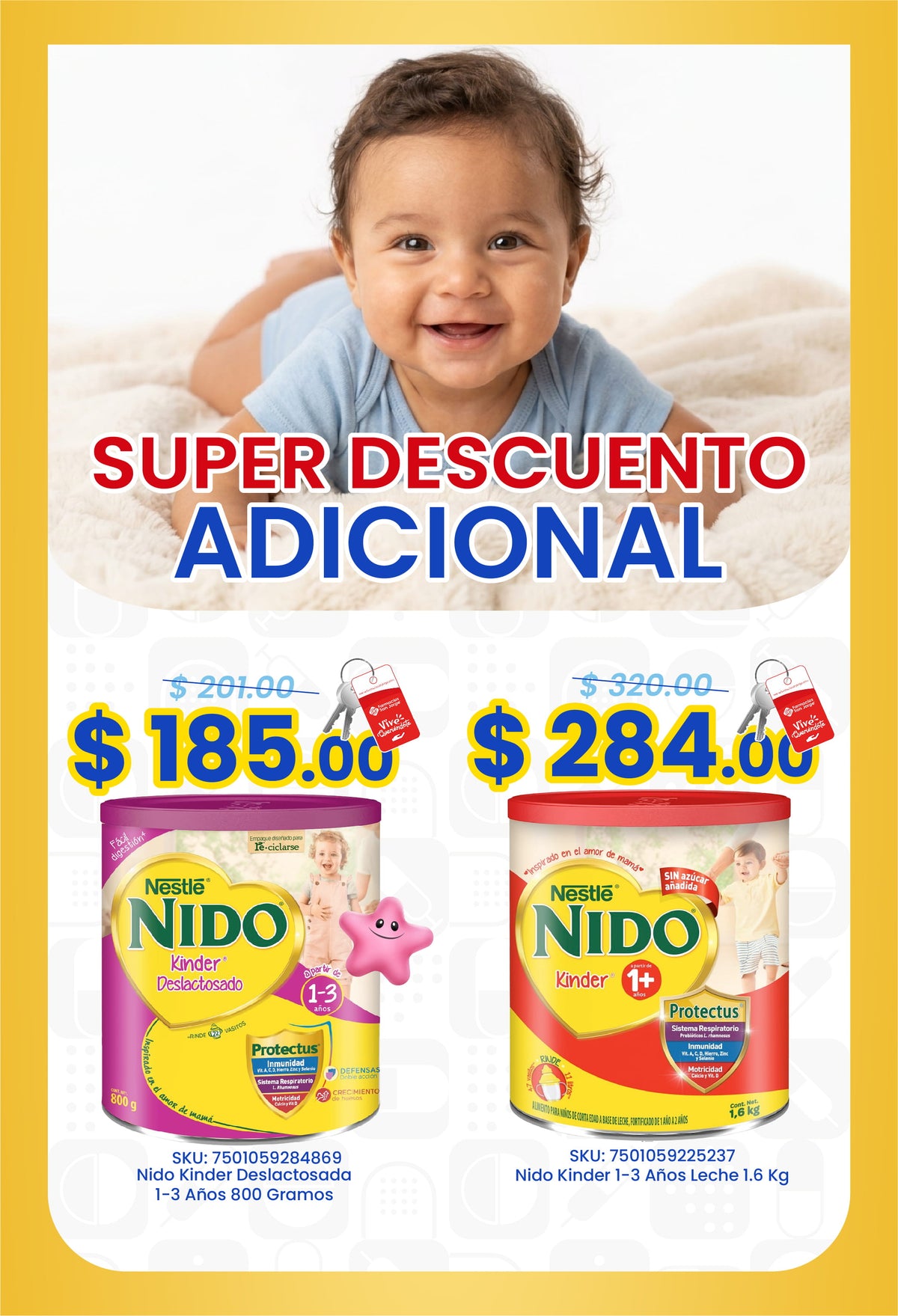 super descuento adicional en leches para bebés