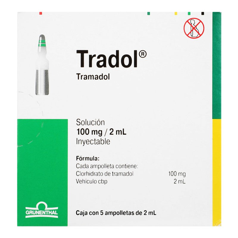 Tradol 100 Mg Ampolleta 5 X 2 Ml 7501124760076