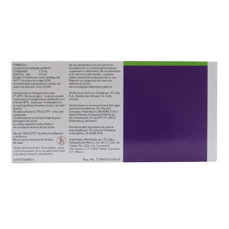 Trulicity 1.5 Mg0.5 Ml Inyectable C2 Plumas 7501082243420 4