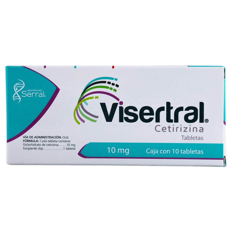 Visertral 10 Mg Con 10 Tabletas 7501258205863 7