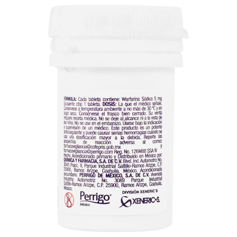 Warfarina 5 Mg Con 25 Tabletas Quimfarma 7501109750184 5
