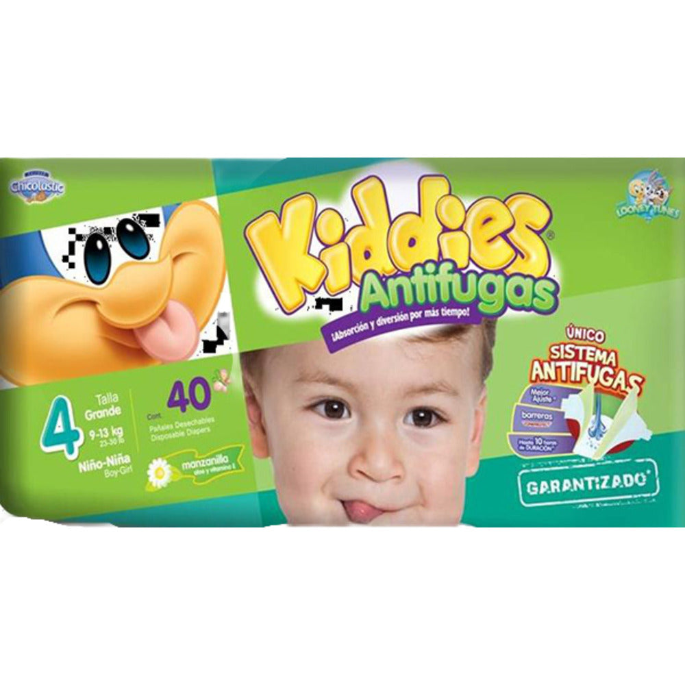 PAÑAL CHICOLASTIC KIDDIES ANTIFUGAS CON 40 PIEZAS ETAPA 4 GRANDE