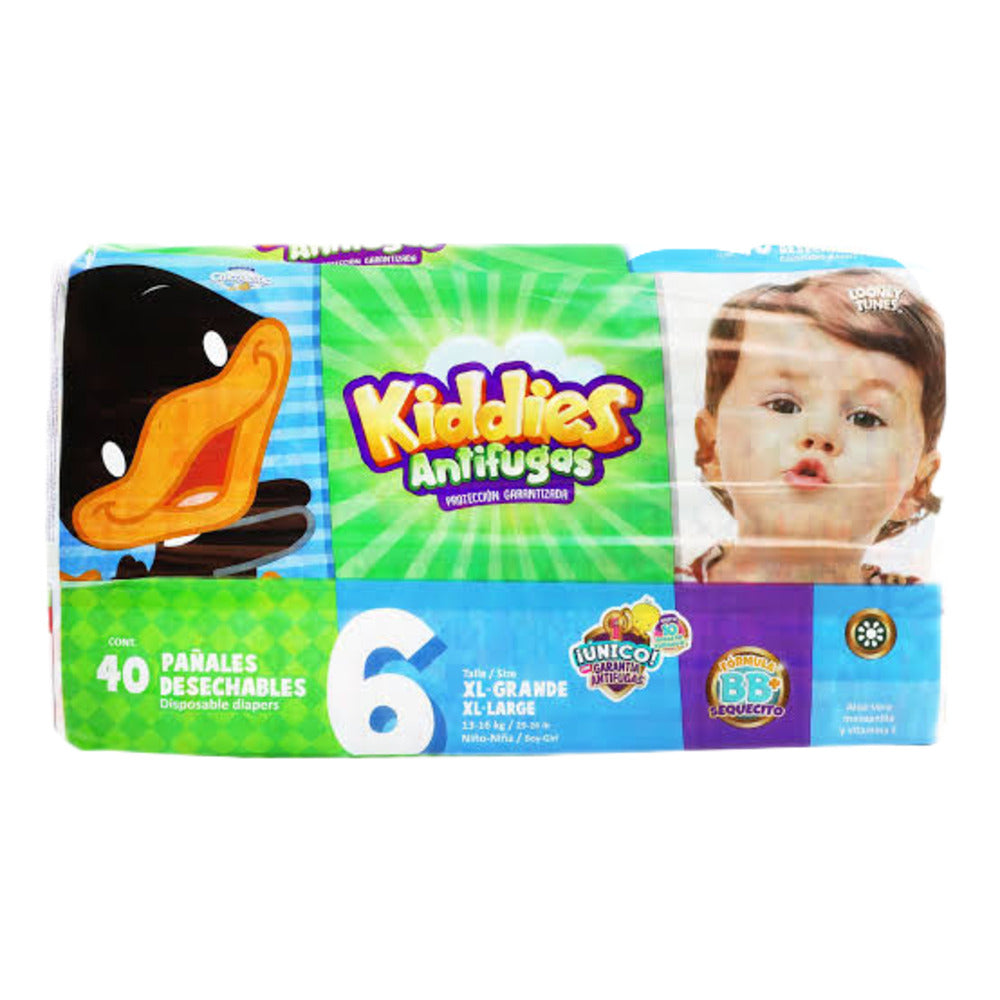 PAÑAL CHICOLASTIC KIDDIES ANTIFUGAS CON 40 PIEZAS ETAPA 6 XL-GRANDE