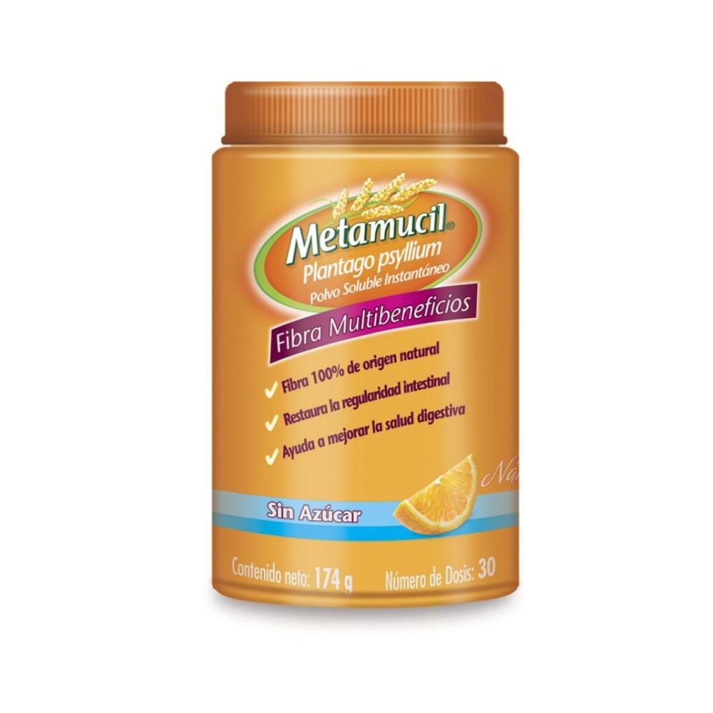 Metamucil Fibra Naranja 174 Gramos