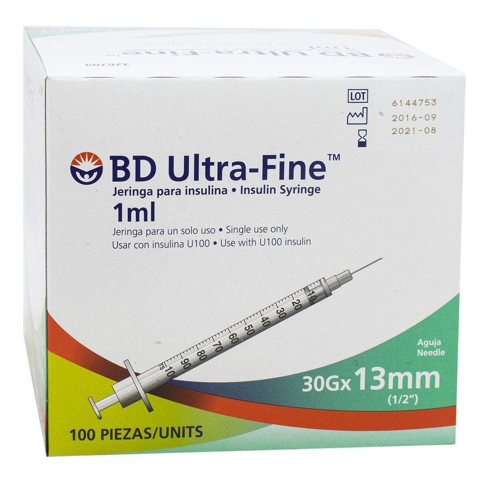 JERINGAINSULINA BD 1 ML 29 G X 13 MM PZA