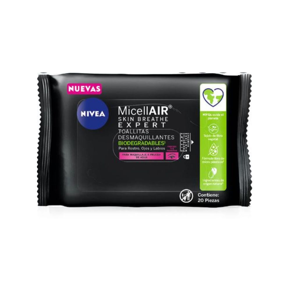 TOALLAS DESMAQUILLANTE NIVEA OJOS/LABIOS/CARA 02 REOXIGE CON 20