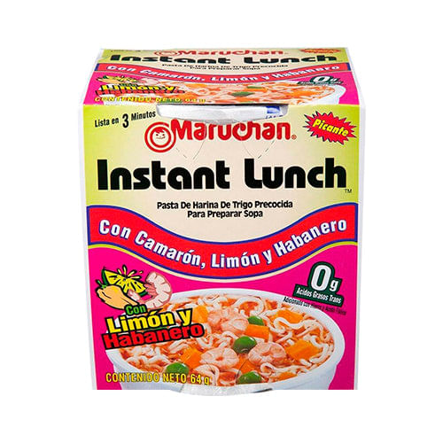 Sopa Maruchan Camaron Con Chile Y Abanero 64 G