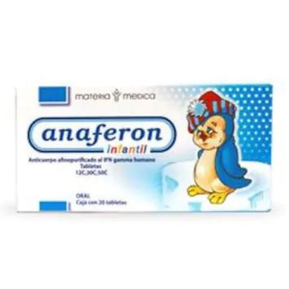 Anaferon Inf 12 30 50 C Tabletas 20 (Anticuerpo Afinopurificado Al Ifn Gamma Humano)