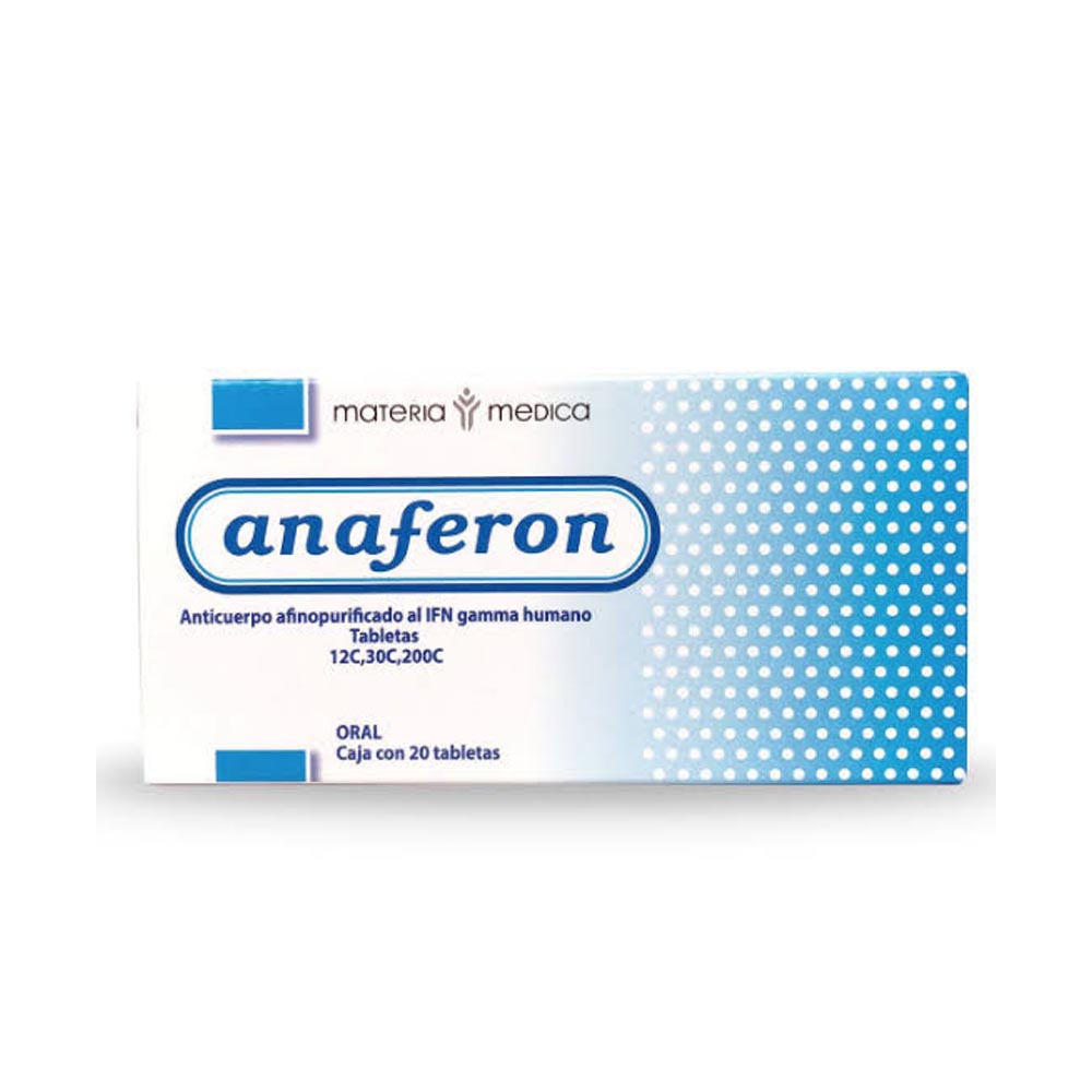 ANAFERON 12 30 200 CON TABLETAS 20 (ANTICUERPO AFINOPURIFICADO AL IFN GAMMA HUMANO)