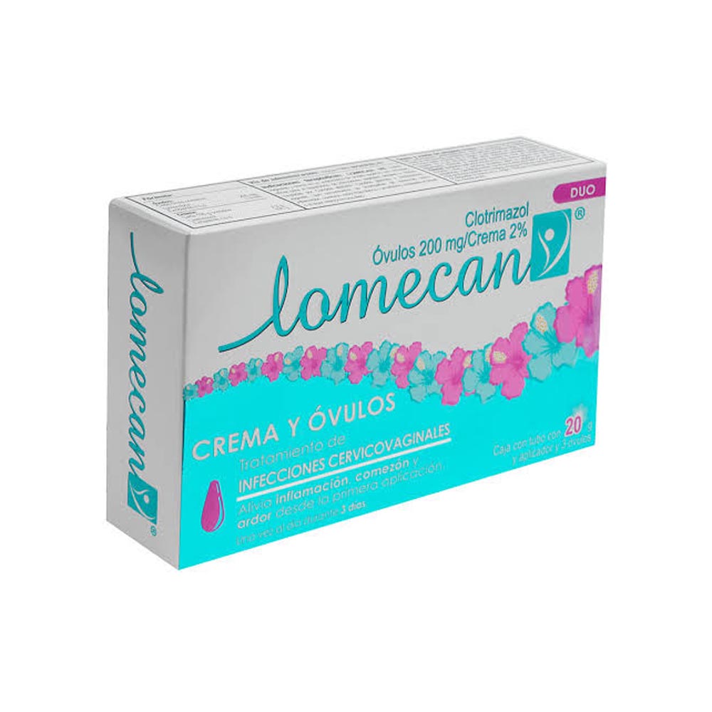 Lomecan Con 3 Ovulos Y Tubo De 20 G Con Aplicador