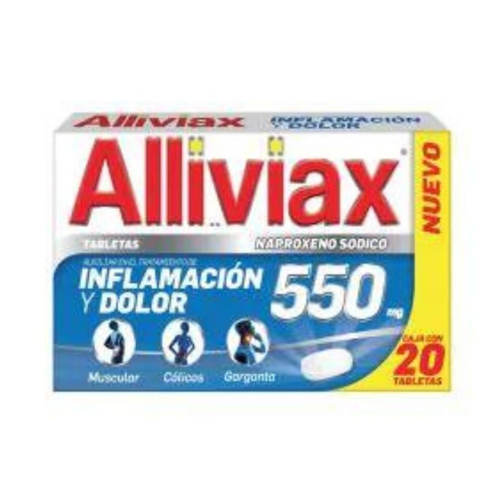 Alliviax 550 Mg Con 20 Tabletas