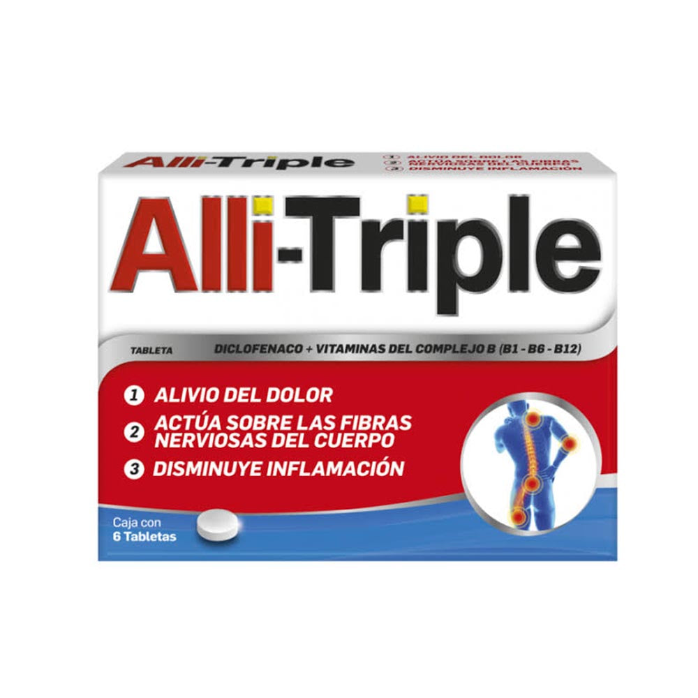 ALLI-TRIPLE 50/.25/50/50 MG CON 6 TAB