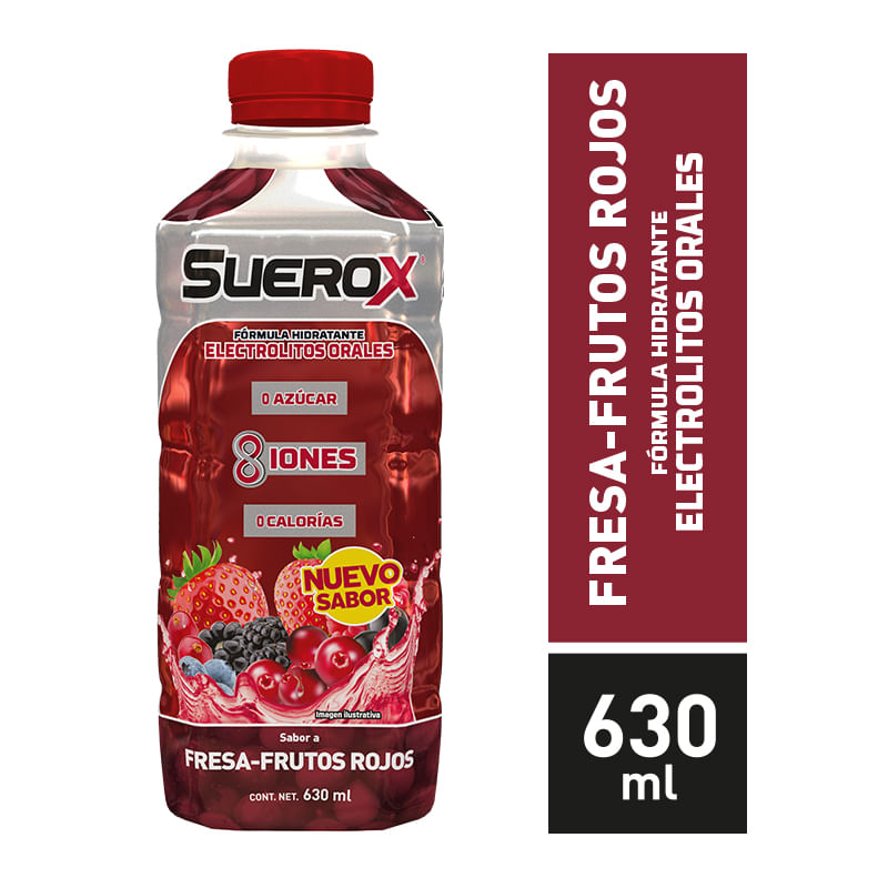 Suerox 8Iones Fresa-Frutos Rojos 630 Ml