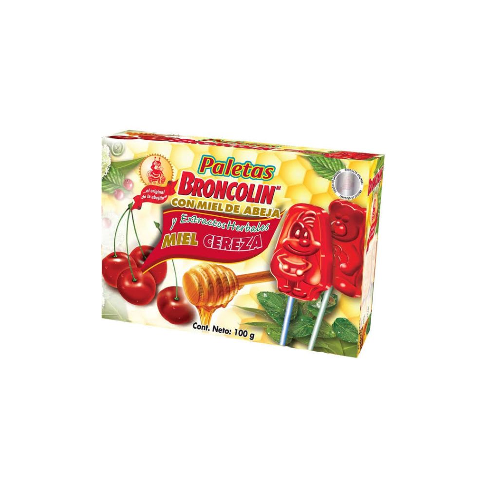 BRONCOLIN PALETA 10 G CEREZA CON 10