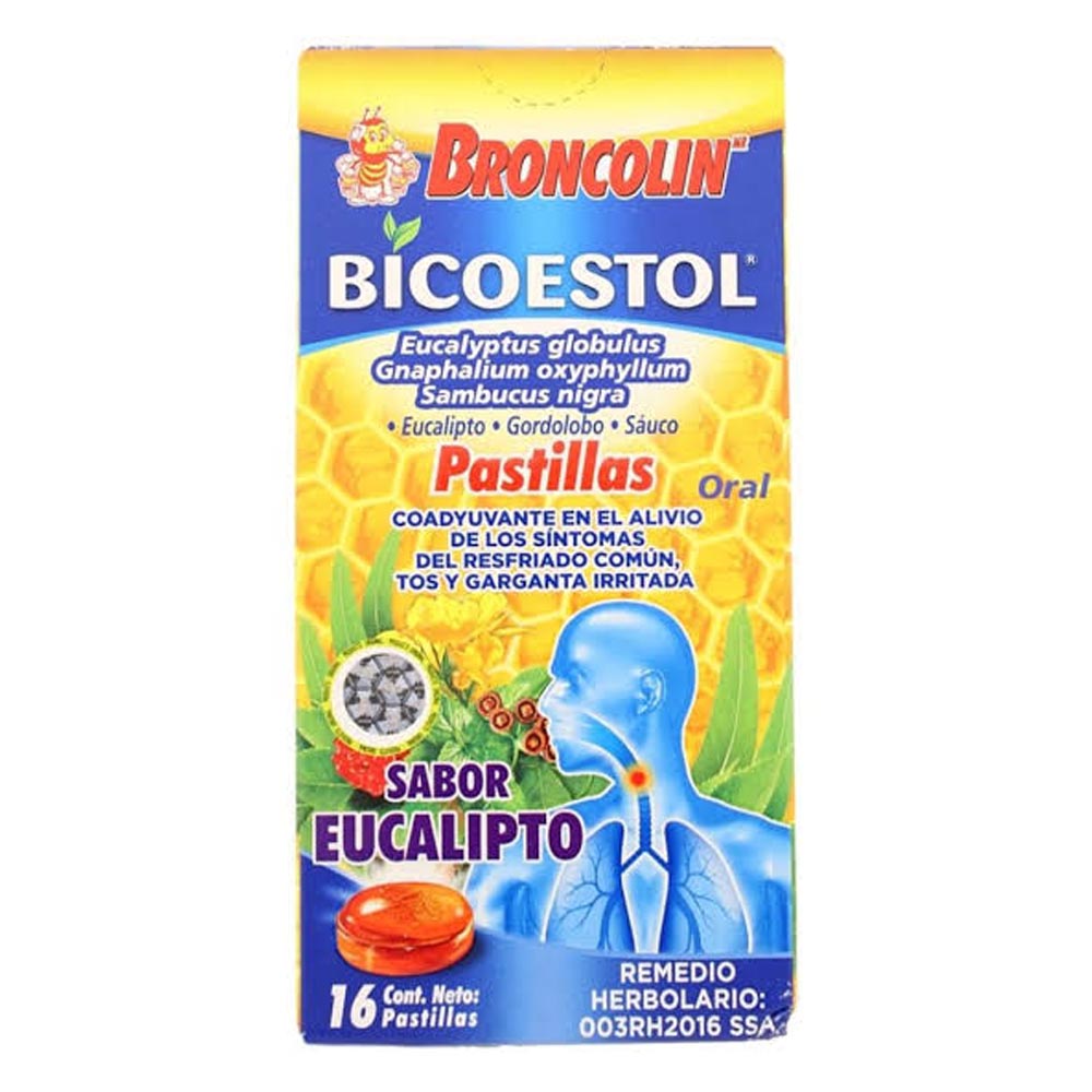 Broncolin Bicoestol Con 16 Pastillas