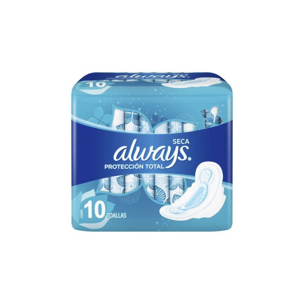 TOALLAS SANITARIAS ALWAYSPROTECTORTOT SCA CON 10
