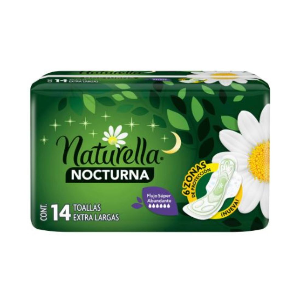 TOALLAS SANITARIAS NATUR NOC EXT-LARG 14 PZA