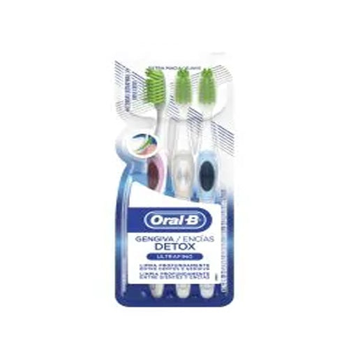 CEPILLO DENTAL ORAL-B DETOX ULTRA FINO SV CON 3 PIEZAS